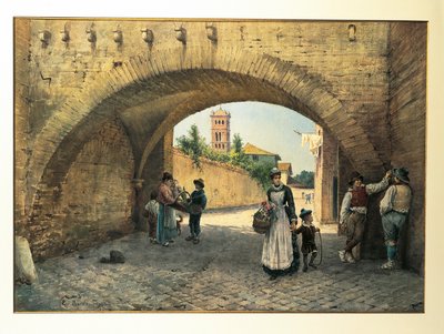 Italia, Roma, Arco dei Tolomei da Ettore Roesler Franz