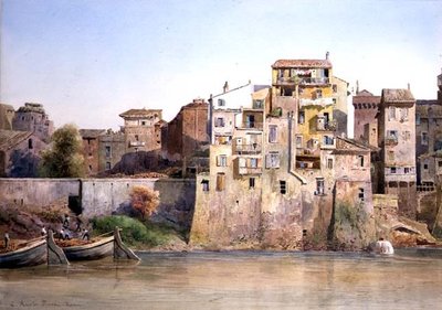 Veduta del Tevere a Monte Brianzo, Roma da Ettore Roesler Franz
