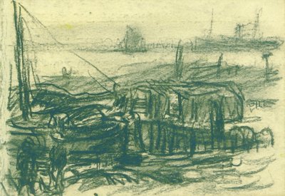 Schiffe auf der Schelde da Eugeen van Mieghem