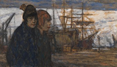 Donne al porto da Eugeen van Mieghem