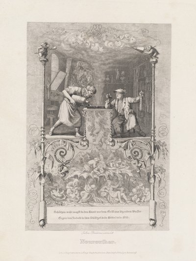 Neureuther (Autoritratto nello studio di incisione) da Eugen Napoleon Neureuther