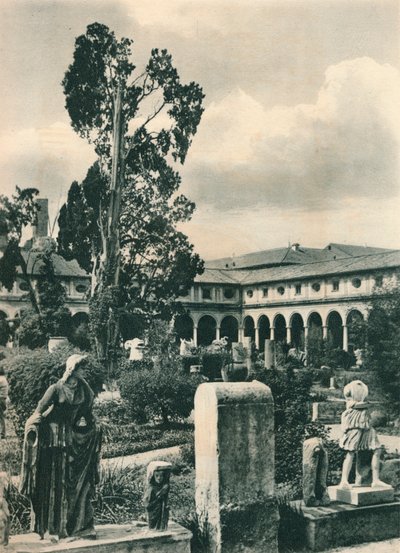 Giardino nel Museo delle Terme di Diocleziano, Roma, Italia, c1926 1927 da Eugen Poppel