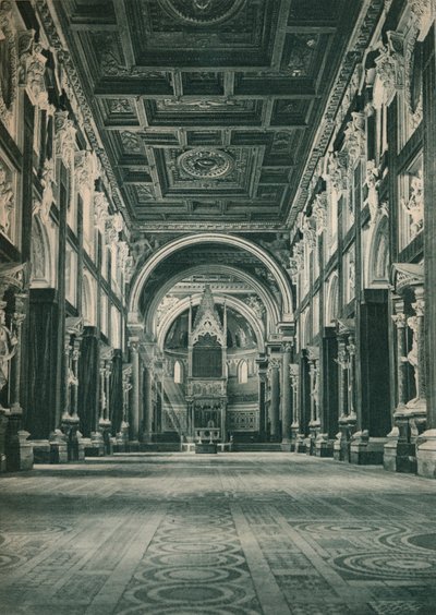 Navata della Basilica di San Giovanni in Laterano, Roma, Italia, 1927 da Eugen Poppel