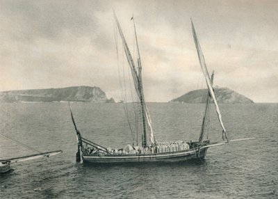 Barca a vela nel porto di Napoli, Italia, 1927 da Eugen Poppel