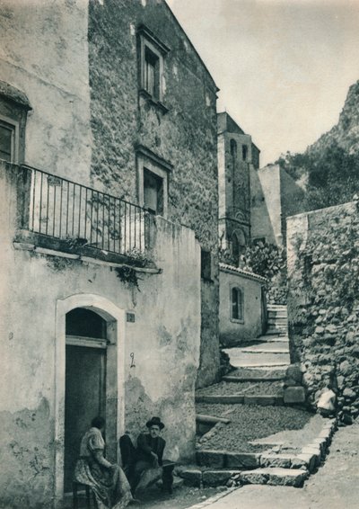 Strada a Taormina, Sicilia, Italia, 1927 da Eugen Poppel