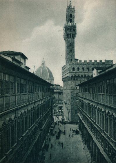 Il Palazzo Vecchio dalla Galleria degli Uffizi, Firenze, Italia, 1927 da Eugen Poppel