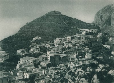 Veduta di Capri con Monte Tiberio, Italia, 1927 da Eugen Poppel
