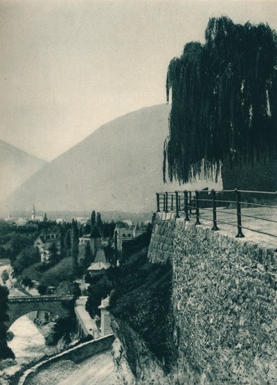 Veduta della città, Merano, Alto Adige, Italia, 1927 da Eugen Poppel