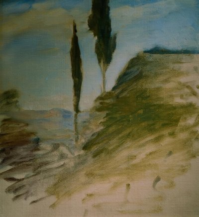 Due cipressi, Schizzo da Eugen Prinz von Schweden