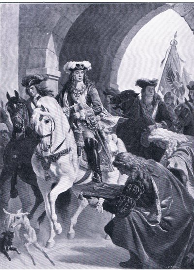 Gli austriaci entrano a Belgrado, illustrazione da Landmarks in European History pubblicata da Gresham Publishing Co, c.1920 da Eugen von Blaas