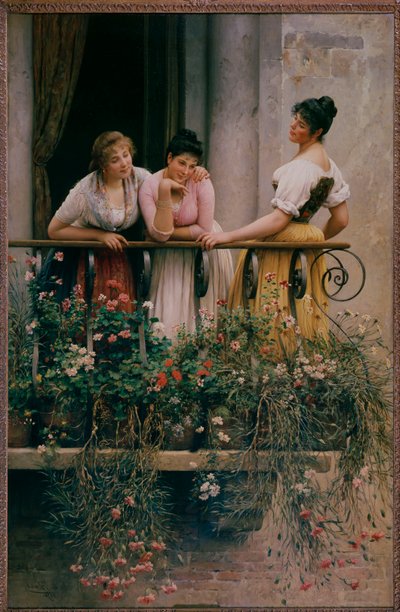 Il balcone da Eugen von Blaas
