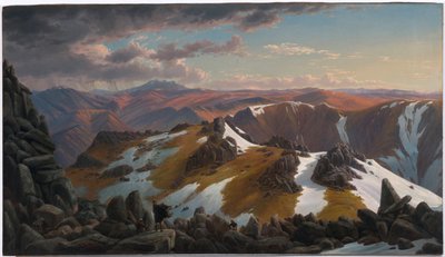 Vista nord-est dalla cima settentrionale del Monte Kosciuszko da Eugen von Guerard