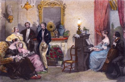 Concerto di famiglia, Scena da In Estate a Parigi di Jules Janin da Eugene Louis Lami