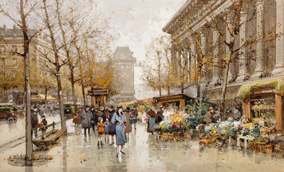 Strada Parigina in Autunno da Eugene Galien Laloue