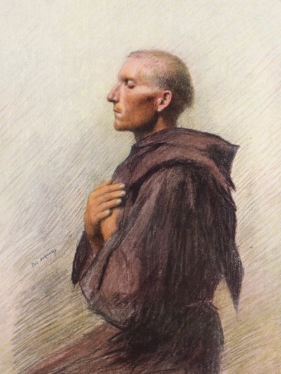 Frate Bernardo di Quintavalle da Eugene (after) Burnand