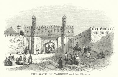 La Porta di Tabriz (incisione) da Eugene (after) Flandin