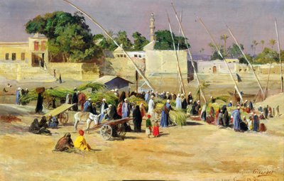 Venditori di canne sul Nilo da Eugene Alexis Girardet
