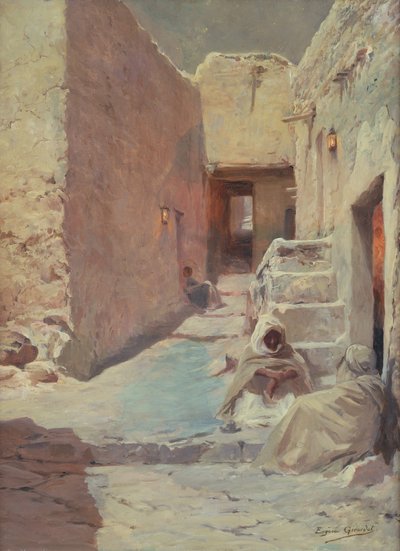 Scena di strada con arabi da Eugene Alexis Girardet