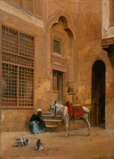 Il cortile da Eugene Alexis Girardet