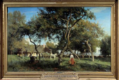 Raccolta di mele in Normandia nel 1865 da Eugene Antoine Samuel Lavieille