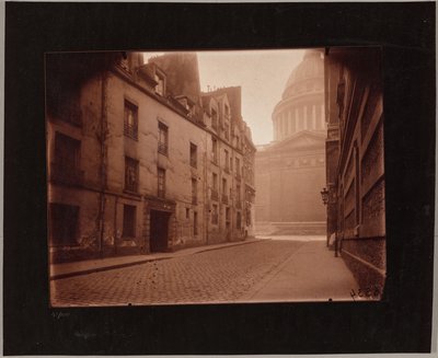Angolo tra rue Valette e il Panthéon da Eugène Atget