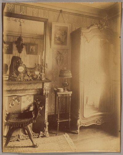Innenraum von Frau D., kleine Rentnerin, Boulevard du Port-Royal da Eugène Atget