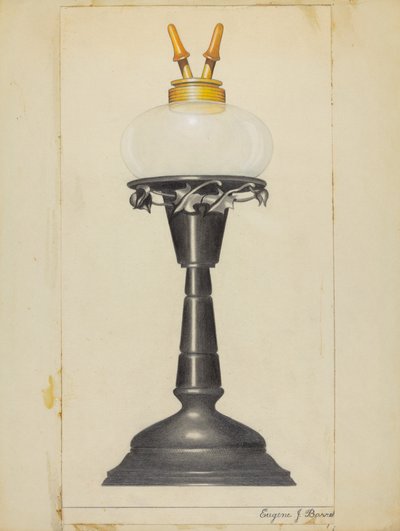 Lampada a camphene da Eugene Barrell