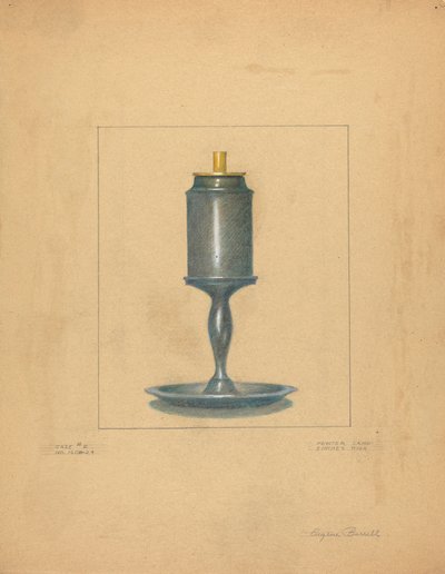 Lampada di peltro da Eugene Barrell