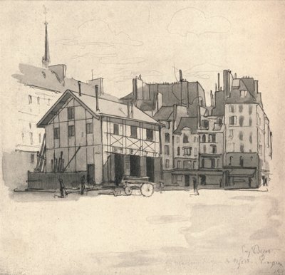 Vecchie case al Quai des Orfeveres, 1915 da Eugene Bejot