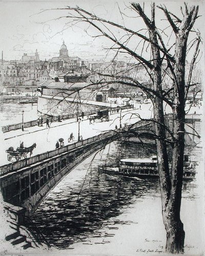 Pont St. Louis, da Du Ier au XXeme: Les Arondissements de Paris..., pubblicato 1903 da Eugene Bejot