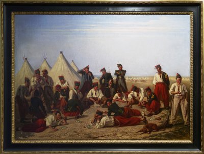Il gioco della lotteria al campo di Chalons da Eugene Bellanger