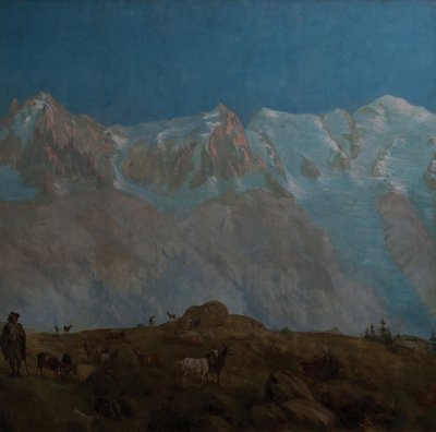 Il Monte Bianco, le Aiguilles du Midi du Plan da Eugene Bourgeois