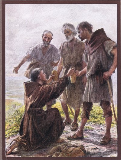 Frate Angelo e i tre briganti da Eugene Burnand