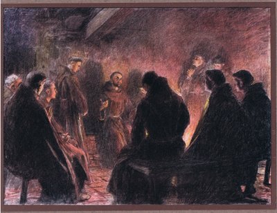 San Francesco e i frati discorrono di Dio da Eugene Burnand