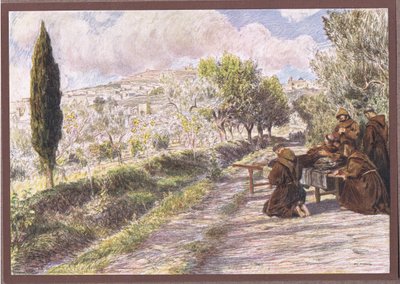 San Francesco benedice la città di Assisi da Eugene Burnand