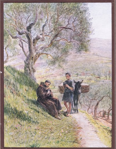 San Francesco doma le tortore selvatiche da Eugene Burnand