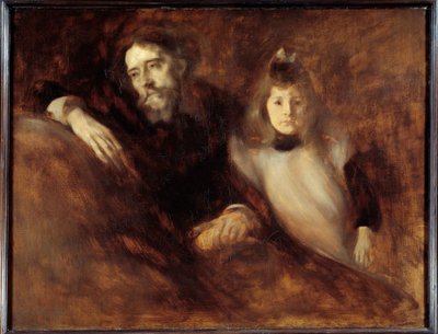 Alphonse Daudet e sua figlia da Eugène Carrière
