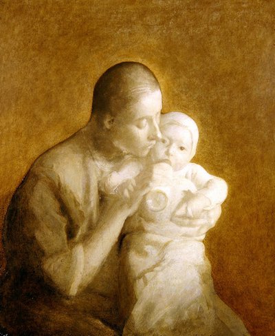 Madre e figlio da Eugène Carrière