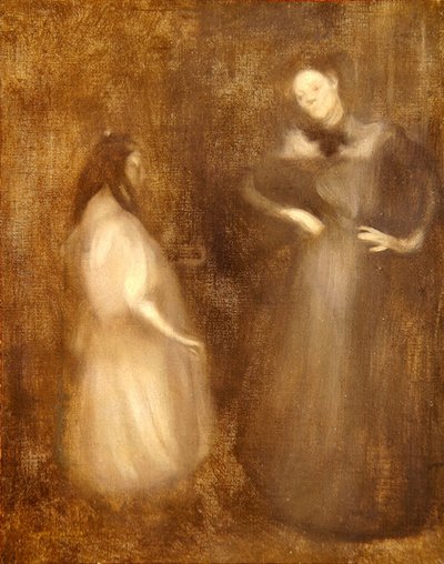 Madre e Figlia, la Lezione di Violino da Eugène Carrière