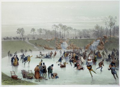 I pattinatori al Bois de Boulogne da Eugene Charles Francois Guerard