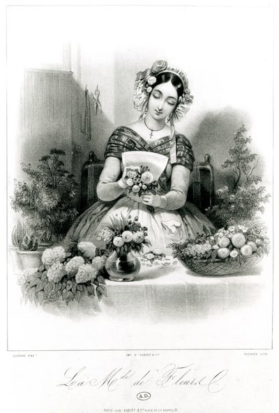 Il venditore di fiori, c. 1840 da Eugene Charles Francois Guerard