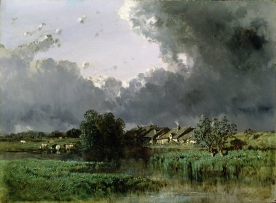 Amleto al bordo di uno stagno, 1849 da Eugene Ciceri
