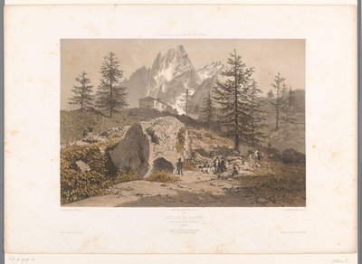 Paesaggio con escursionisti e vista sull