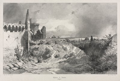 Viaggi pittoreschi e romantici nella vecchia Francia. Bretagna: Castello di Susinio da Eugene Ciceri