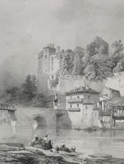 Viaggi Pittoreschi e Romantici nella Vecchia Francia. Bretagna: Castello di Clisson da Eugene Ciceri
