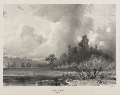 Viaggi pittoreschi e romantici nella vecchia Francia. Bretagna: Château de Penhoet da Eugene Ciceri