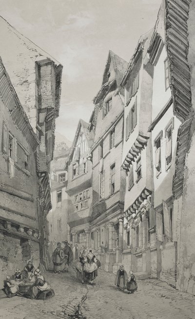 Viaggi pittoreschi e romantici nella vecchia Francia. Bretagna: Morlaix da Eugene Ciceri
