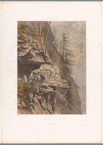 Passeggiatori sul passo Tête Noire tra Martigny e Chamonix da Eugene Ciceri