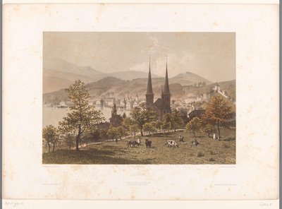 Veduta di Lucerna (serie: Vedute della Svizzera, Savoia e Tirolo) da Eugene Ciceri