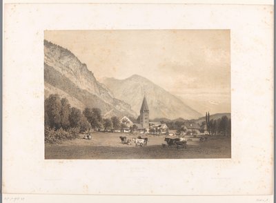 Veduta di Meiringen da Eugene Ciceri